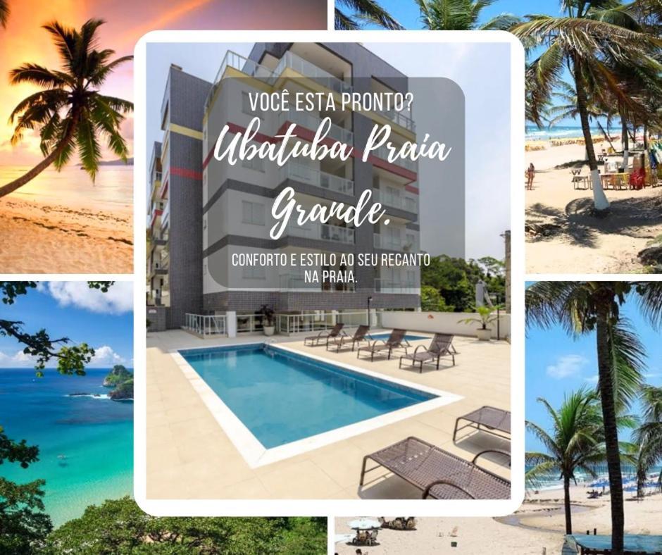 Apartamento Recanto Praia Grande - Mar, Ar, Churrasqueira, Piscina E Sauna Ubatuba Ngoại thất bức ảnh
